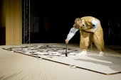 Calligraphic performance by Kim Jong-Won