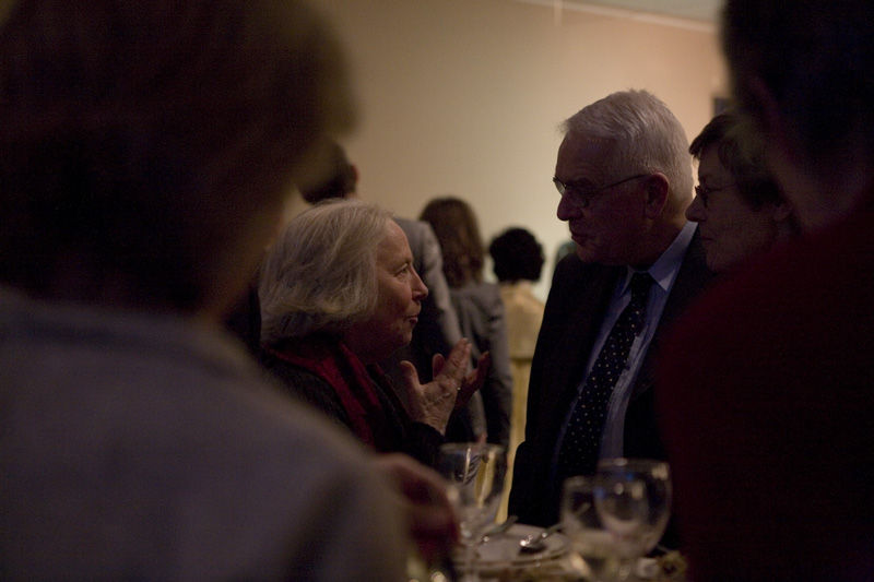 Kira Rahir with Patrick Gérard & Mrs, director of the Clinique Saint-Jean, Brussels, where Rahir made 2 murals paintings